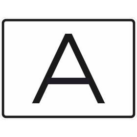 A Schild - Kennzeichnung für Abfalltransporte nach Kreislaufwirtschaftsgesetz Warntafel (A - Tafel) zum Aufkleben