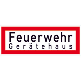 Hinweisschild fr die Feuerwehr Feuerwehr Gertehaus