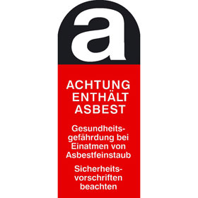 Warnschild - Gefahrstoff Asbestfeinstaub