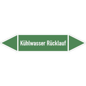 Rohrleitungspfeil Kühlwasser Rücklauf