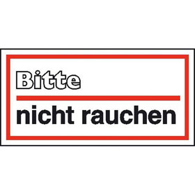 Hinweisschild - Betriebskennzeichnung Bitte nicht rauchen