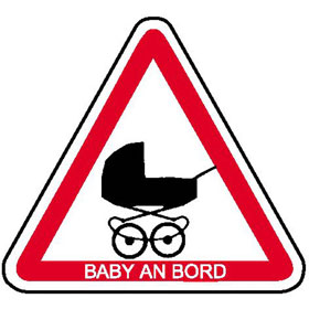 Hinweisschild fr Kraftfahrzeuge Baby an Bord