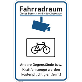 Hinweisschild Fahrradraum -  Nur fr Fahrrder