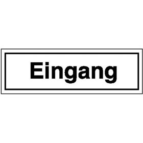 Hinweisschild - Betriebskennzeichnung Eingang