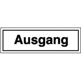 Hinweisschild - Betriebskennzeichnung Ausgang