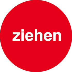 Trschild Ziehen (rot / wei)