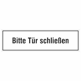 Hinweisschild - Betriebskennzeichnung Bitte Tr schlieen