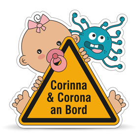 Aufkleber Corona Corinna und Corona ...
