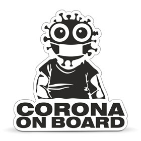 Aufkleber Corona CORONA ON BORD