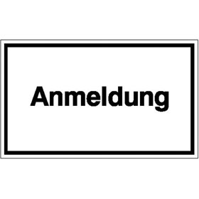 Hinweisschild - Betriebskennzeichnung Anmeldung