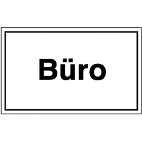 Hinweisschild - Betriebskennzeichnung Büro