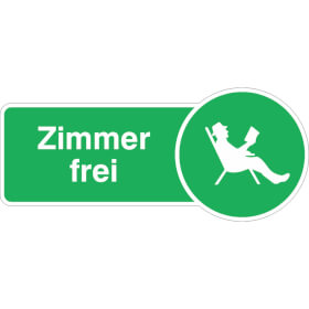 Hinweisschild Zimmer frei