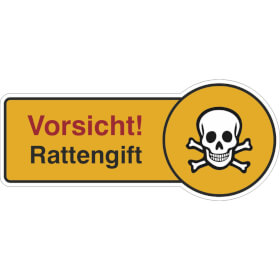 Fahnenschild Vorsicht Rattengift