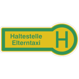 Hinweisschild Haltestelle Elterntaxi