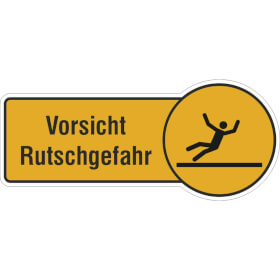 Fahnenschild Vorsicht Rutschgefahr