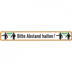 Teppichbodenmarkierung Bitte Abstand halten! (1, 5 m)
