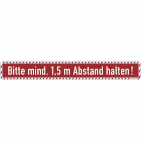 Teppichbodenmarkierung Bitte mind. 1, 5 m Abstand halten!