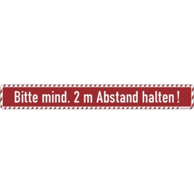 Teppichbodenmarkierung Bitte mind. 2 m Abstand halten!