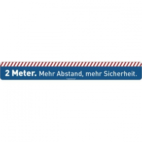 Teppichbodenmarkierung 2 Meter. Mehr Abstand, mehr Sicherheit.