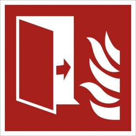 Brandschutzschild Brandschutztür