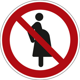 Verbotsschild Für schwangere Frauen verboten