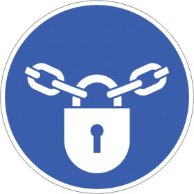 Gebotsschild Verschlossen halten