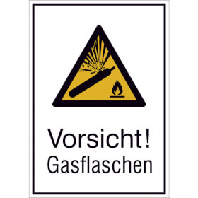 Warn - Kombischild Vorsicht! Gasflaschen!