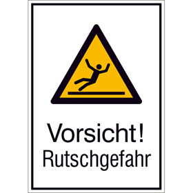 Warn - Kombischild Vorsicht! Rutschgefahr