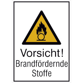 Warn - Kombischild Vorsicht! Brandfördernde Stoffe