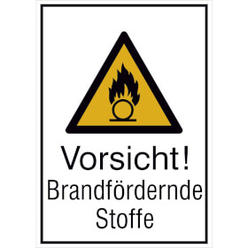 Warn - Kombischild Vorsicht! Brandfrdernde Stoffe