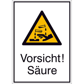 Warn - Kombischild Vorsicht! Säure