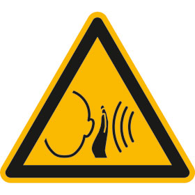 Warnschild Warnung vor unvermittelt auftretendem Geräusch