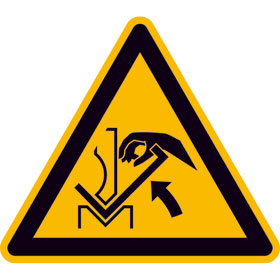 Warnschild Warnung vor Quetschgefahr der Hand 