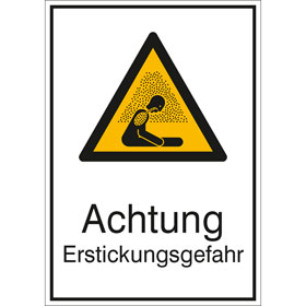 Warn - Kombischild Achtung Erstickungsgefahr