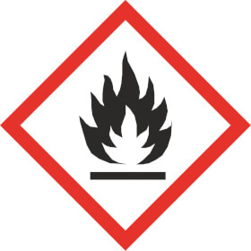 GHS - Gefahrensymbol 02 Flamme Gefahrstoffetikett Folie selbstklebend