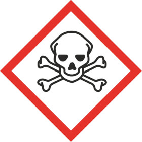 GHS - Gefahrensymbol 06 Totenkopf Gefahrstoffetikett Folie selbstklebend