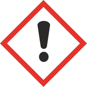 GHS - Gefahrensymbol 07 Ausrufezeichen Gefahrstoffetikett Folie selbstklebend