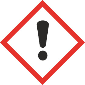 GHS - Gefahrensymbol 07 Ausrufezeichen Gefahrstoffetikett Folie selbstklebend