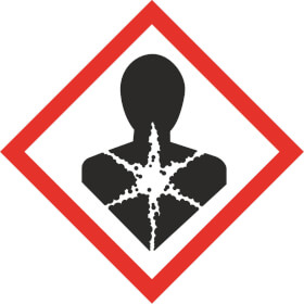 GHS - Gefahrensymbol 08 Gesundheitsgefahr Gefahrstoffetikett Folie selbstklebend