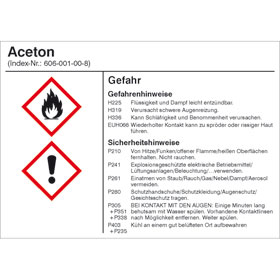 Gefahrstoffetiketten zur innerbetrieblichen Behälterkennzeichnung
