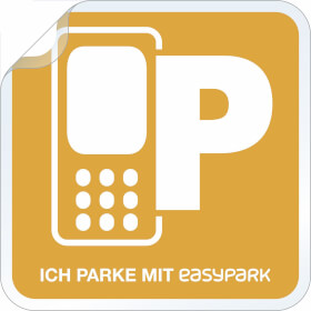 Parkticket Easypark Vignette Hinterglasaufkleber ich parke mit Easypark