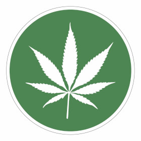 Hinweisschild Cannabis erlaubt
