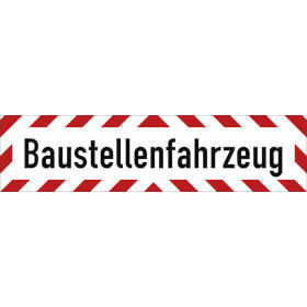 Hinweisschild Baustellenfahrzeug