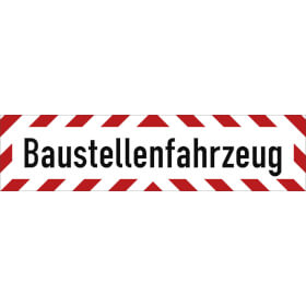 SafetyMarking Hinweisschild Baustellenfahrzeug