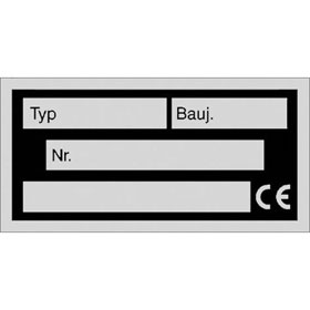 Typenschild zur Selbstbeschriftung
