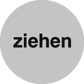 Trschild Ziehen (silber / schwarz)