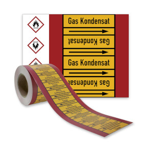 Rohrleitungskennzeichnungsband Gas Kondensat