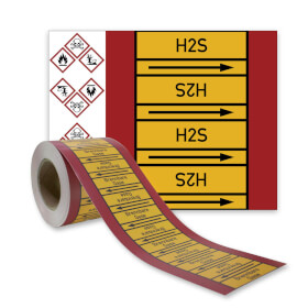 Rohrleitungskennzeichnungsband H2S