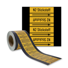 Rohrleitungskennzeichnungsband N2 Stickstoff