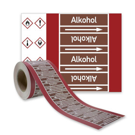 Rohrleitungskennzeichnungsband Alkohol